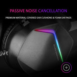 Mars Gaming MH122, Cascos Gaming FRGB Over Ear con Micrófono, Sonido HiFi, Cancelación de Sonido, Ultraligeros, PS4 PS5 Xbox Switch Switch 2 Tablet Windows Mac, Negro