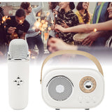 Mini Karaoke Portatil, Altavoz con Micrófono Inalámbrico para Cantar, Efectos de Voz, Ideal para Fiestas