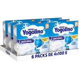 NESTLÉ Yogolino Natural, Yogur Infantil a partir de los 8 Meses, Sin Gluten, 4 Tarrinas de 100g por Paquete