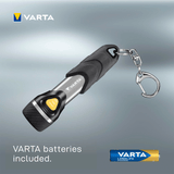 Linterna con Pilas, Luz LED, 12 Lumens, 6.5h de Duración, 22m de Alcance, Carcasa Resistente a Golpes, Llavero Incluido, Funciona con 1 Pila AAA (incluida), 9.4cm de Longitud - VARTA