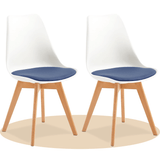 1/2/4/6 Unidad Sillas para Comedor, Sillas para Cocina con Asiento Blando, Tapizado y Patas Resistentes de Madera de Haya, Sillas Nórdicas