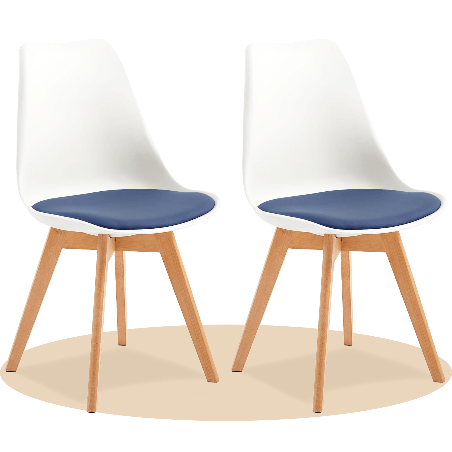 1/2/4/6 Unidad Sillas para Comedor, Sillas para Cocina con Asiento Blando, Tapizado y Patas Resistentes de Madera de Haya, Sillas Nórdicas