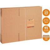 Pack 10 Cajas Carton para Mudanzas y Almacenaje Ultra Resistentes con Asas