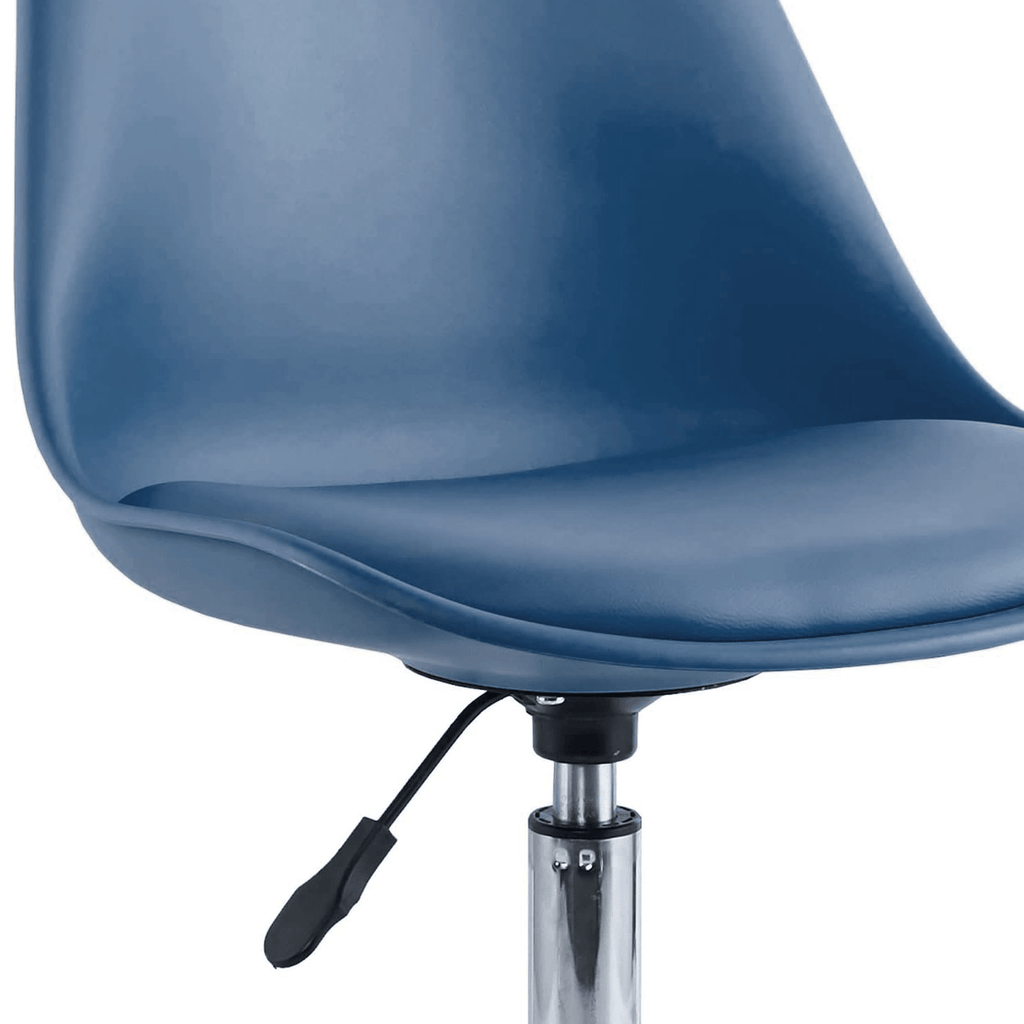 Silla Escritorio Ergonómica con Ruedas, Silla Oficina Giratoria con Altura Ajustable, Acolchada, Estilo Nórdico, Ideal para Estudio y Oficina