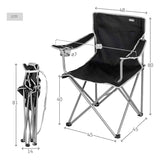 AKTIVE Silla Plegable de Camping Portátil para Playa, Camping y Jardín con Portavasos Integrado y Estructura de Acero, Capacidad de hasta 100 kg, 45 x 45 x 80 cm, Negro