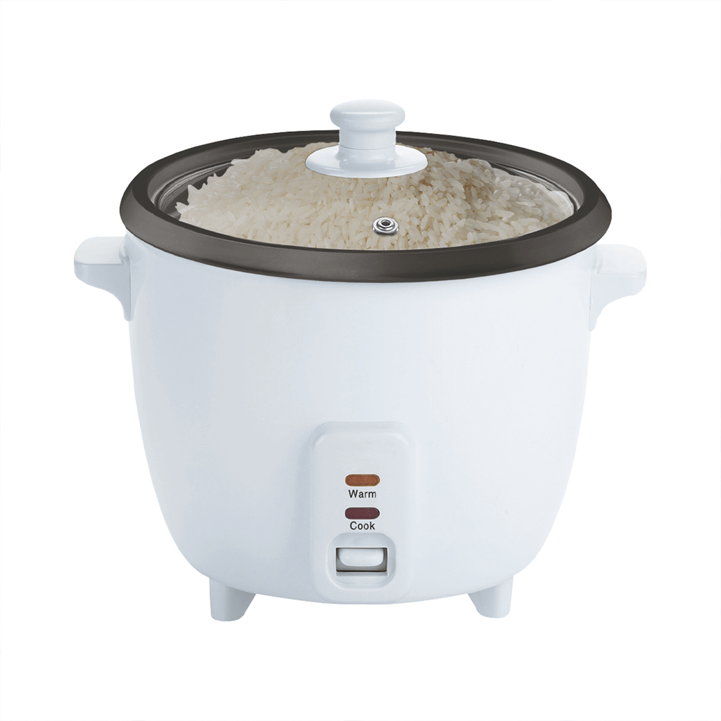 Hervidor de Arroz de Gran Capacidad, Arrocera con Función de Cocinar o Calentar, Contenedor Interno con Recubrimiento Antiadherente, Tapa de Vidrio Transparente, Indicador luminoso