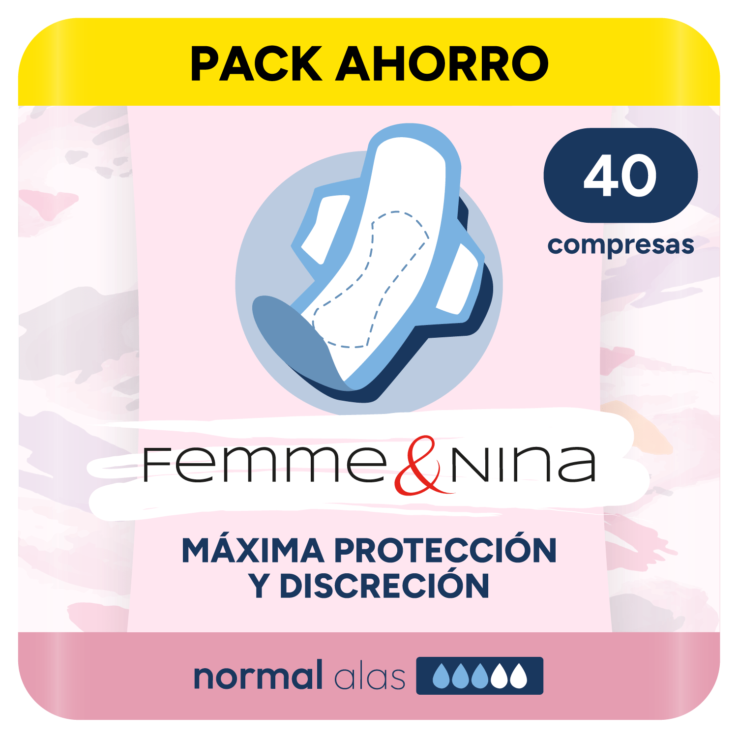 Compresas Mujer Menstruación, Máxima Seguridad, Comodidad y Discreción, Diseñada para Adaptarse, Perfectas para Uso Diario - FEMME & NINA