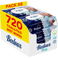 Beeloux Toallitas Bebé, Toallitas Húmedas Cuidado e Hidratación Profunda, Fibras Ultrasuaves ideales para Piel Sensible y de Bebé, Perfume Fresco y Cítrico, 6 Packs de 120 Toallitas, 720 Toallitas