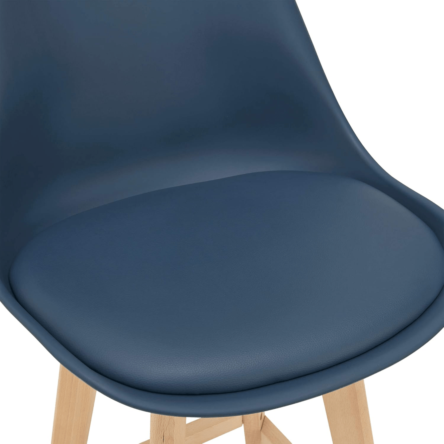 Taburete Alto Cocina con Respaldo, Asiento Blando y Tapizado, Patas Altas Resistentes de Madera de Haya con Reposapiés, Sillas Nórdicas, Ideal para Cocina, Salón, Comedor y Restaurante, 54.5 x 49.5 x 106 cm
