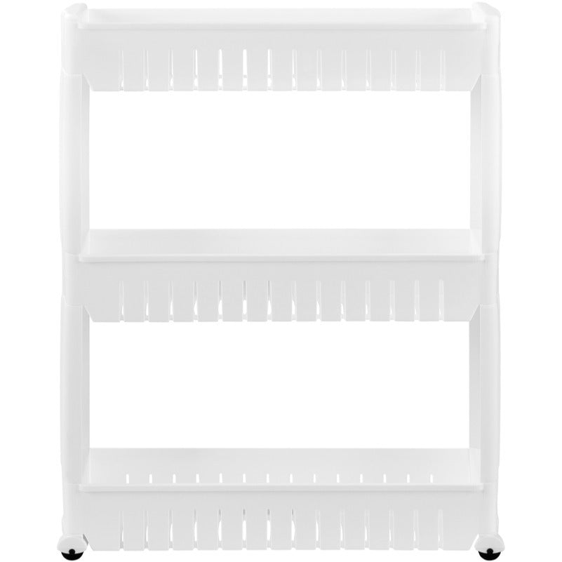 Carrito de Almacenamiento de 3 Alturas con Ruedas para moverlo Facilmente, Carrito Organizador de 54,3 x 12,4 x 72 cm, Ideal para Cocina y Baño, Ocupa poco Espacio, Robusto y Duradero