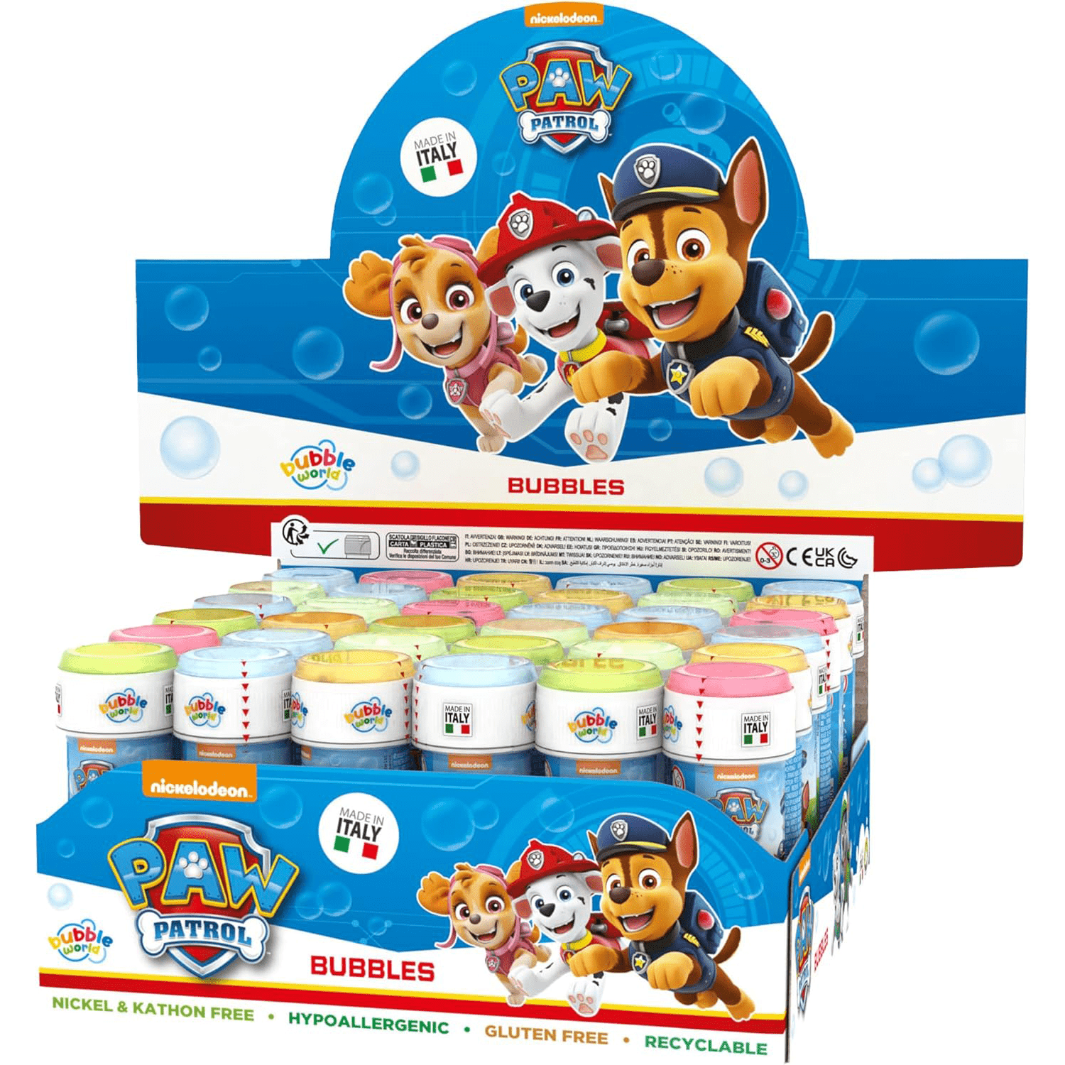 x36 Pomperos para Niños de Jabón, 60ml, Pompero con Laberinto de Dibujos Animados, Pompas de Jabón, Juego de Burbujas