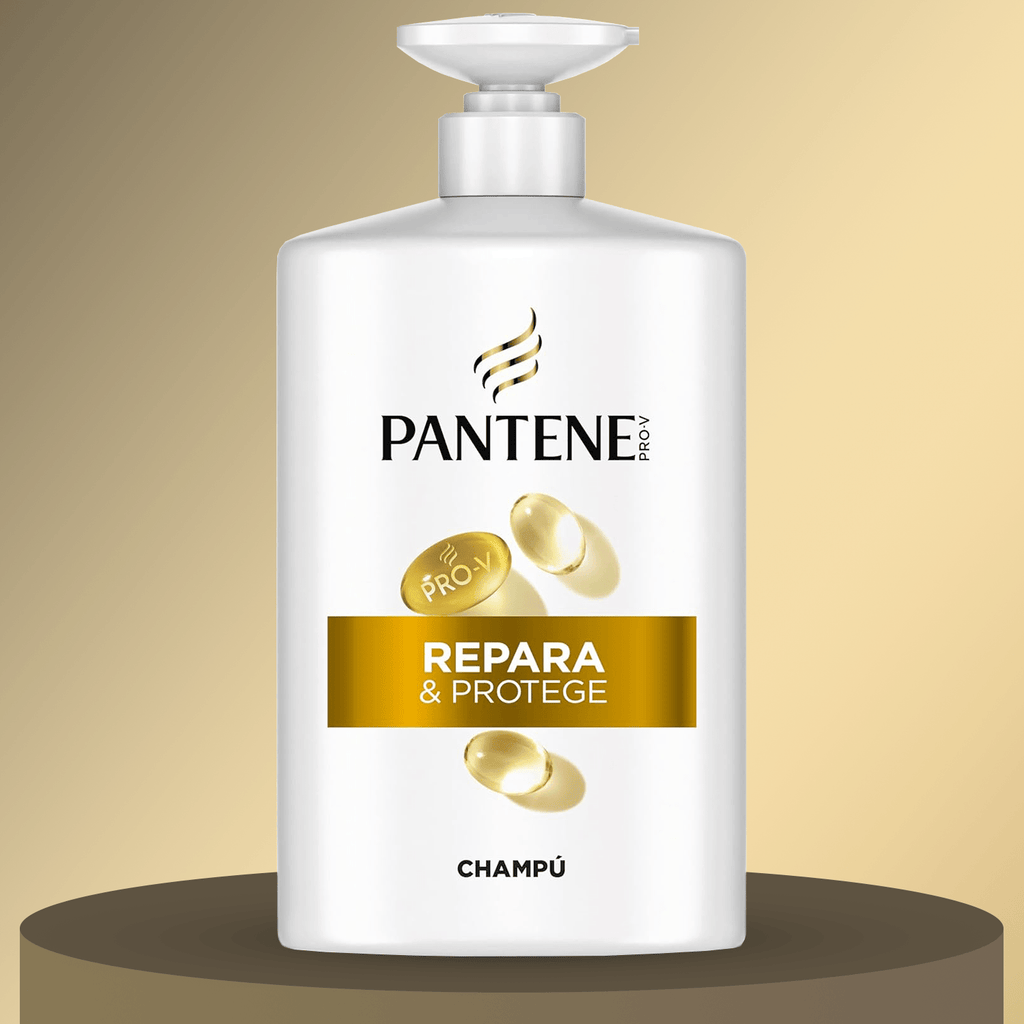 Pantene Champu Cabello Pro-V Repara y Protege, Fortalece el Pelo Debil y Dañado, Protege Enlaces Capilares, Proporciona Brillo y Suavidad, Sin Siliconas. Active Nutri-Plex, 1 L