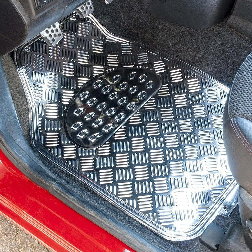 Alfombrillas Coche Antideslizantes, Set 4 Alfombrillas Universales para Coche, Hechas de PVC Duradero y Resistente, Instalación Fácil y Protección Completa para el Interior del Vehículo, Fácil de Limpiar