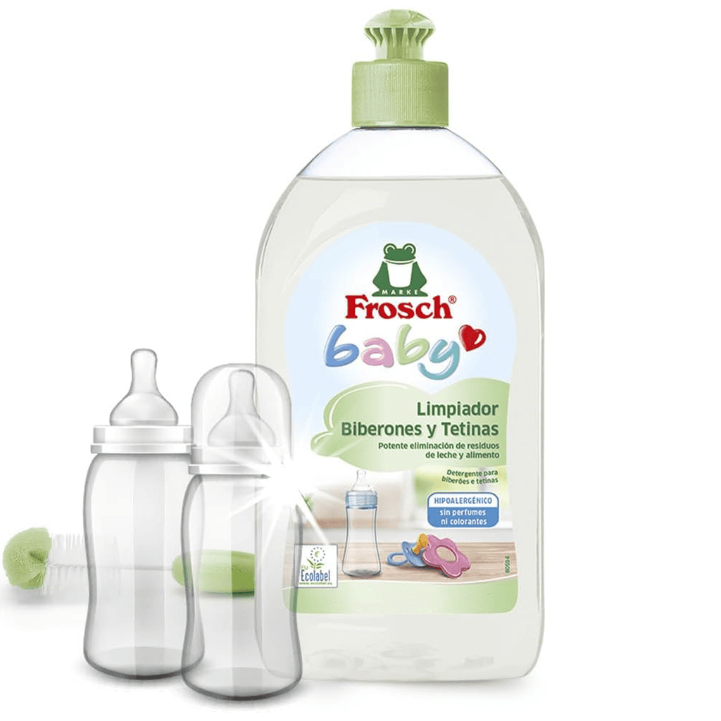 Frosch Limpiador de Biberones y Tetinas, Elimina Restos de Leche y Comida, Producto Hipoalergénico, 500 ml