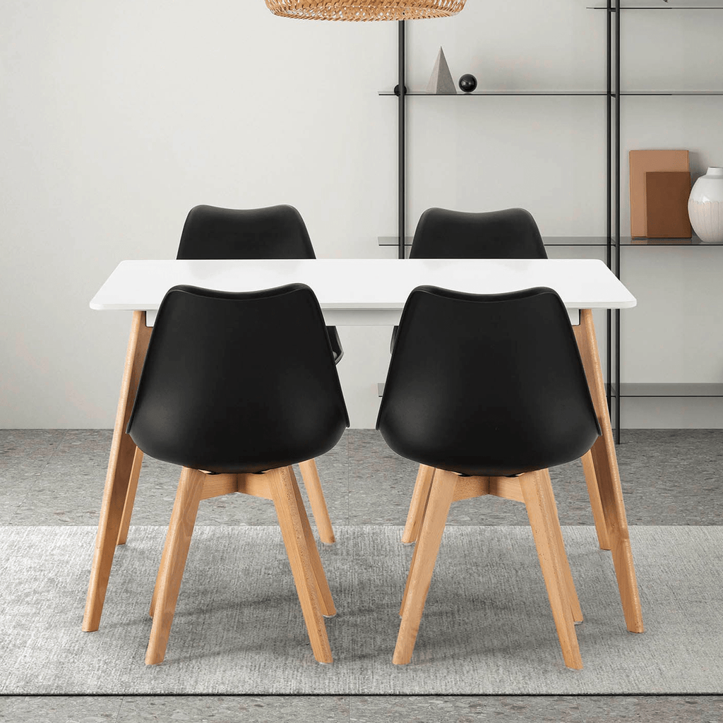 1/2/4/6 Unidad Sillas para Comedor, Sillas para Cocina con Asiento Blando, Tapizado y Patas Resistentes de Madera de Haya, Sillas Nórdicas