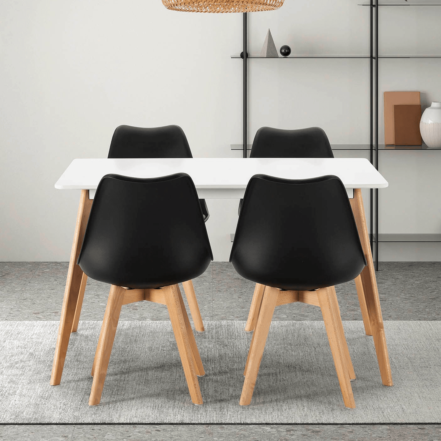 1/2/4/6 Unidad Sillas para Comedor, Sillas para Cocina con Asiento Blando, Tapizado y Patas Resistentes de Madera de Haya, Sillas Nórdicas