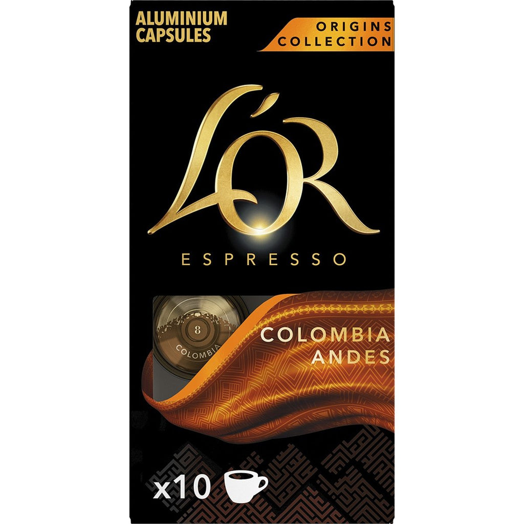 L'Or Espresso Café Cápsulas Colombia Andes Origins Collection, Intensidad 8, 10/50 Cápsulas