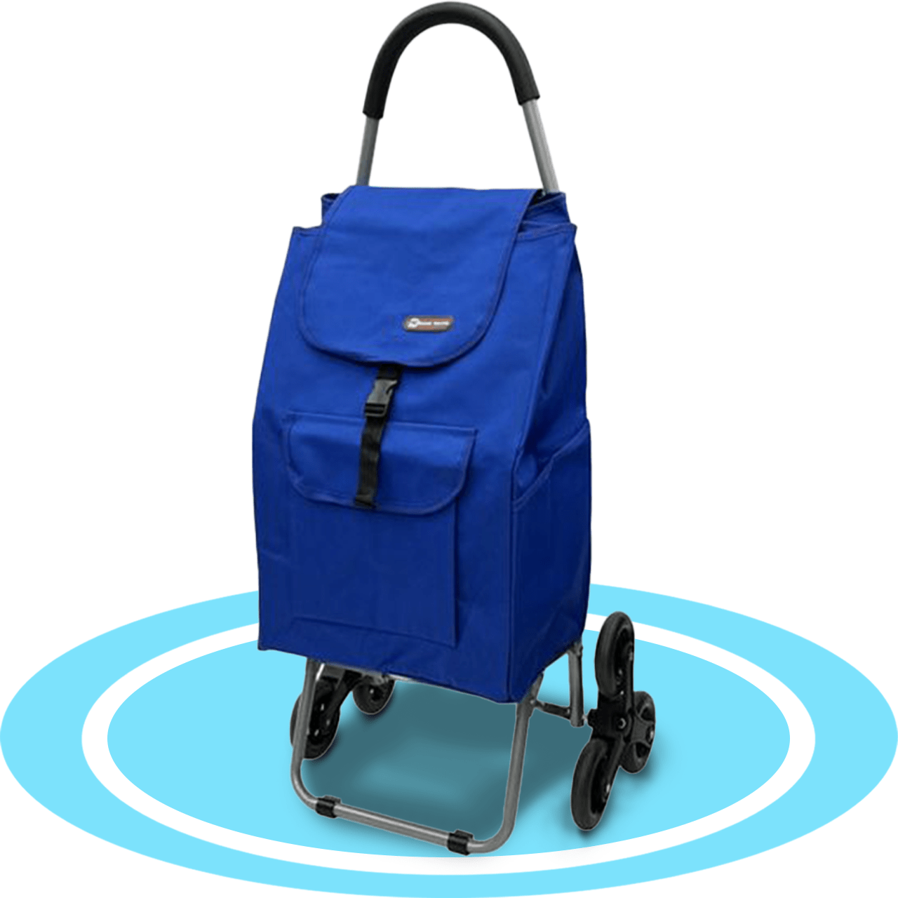 Carro Compra con Bolsillo Frontal y Lateral, Carro con 6 Ruedas Pivotantes para Trepar Escalones y Bordillos, Con Capacidad de hasta 40 Litros, Ruedas Grandes Resistentes y Estables Ideales para Facilitar el Transporte y Llevar mejor el Peso