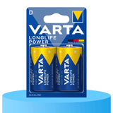 Pilas D Alcalinas de Alto Rendimiento, VARTA Longlife Power, Ultra Larga Duración, Energía Potente y Continua, Ideal para Linternas de Alto Consumo, Radios Portátiles, Juguetes Grandes, Equipos de Sonido y Dispositivos Industriales - VARTA