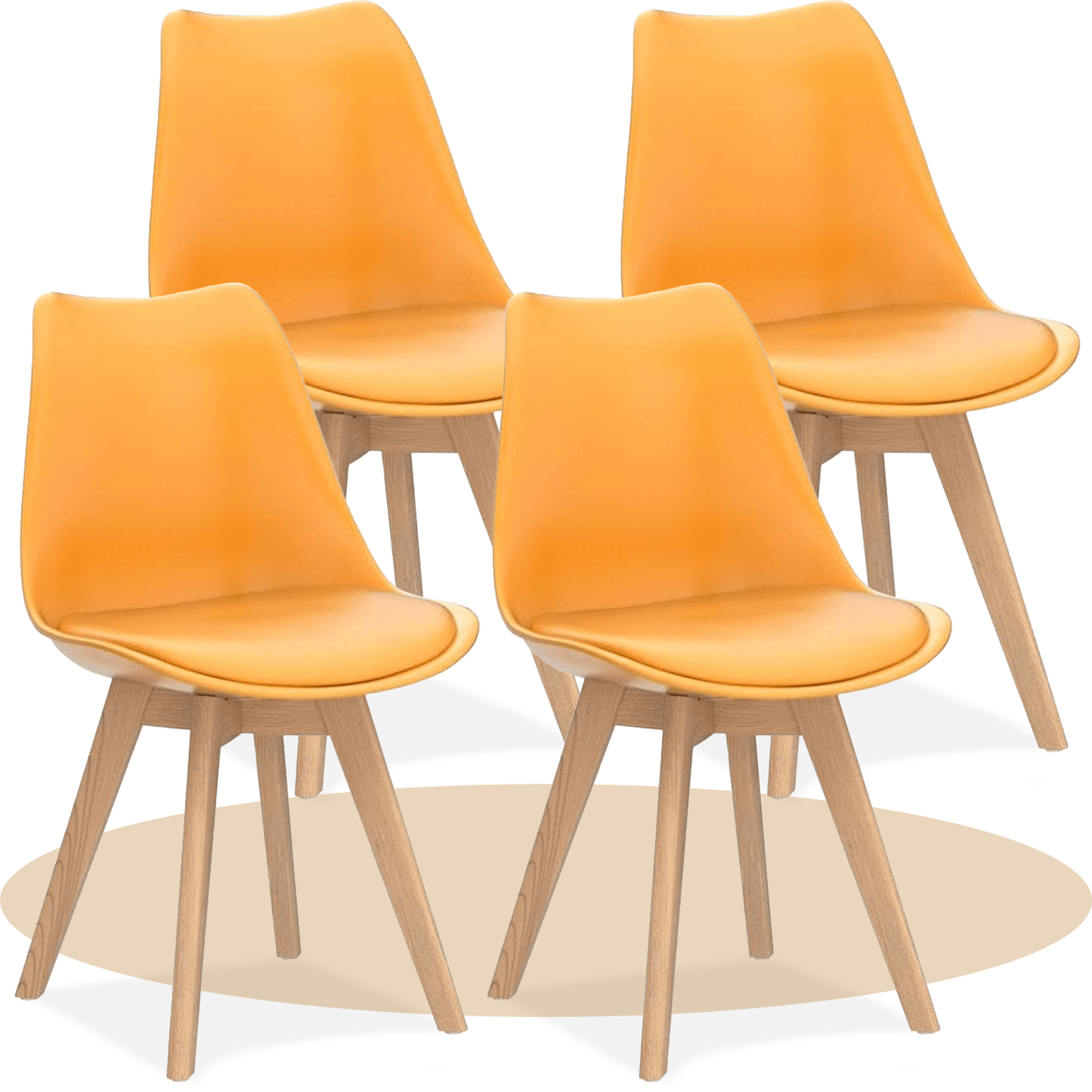 1/2/4/6 Unidad Sillas para Comedor, Sillas para Cocina con Asiento Blando, Tapizado y Patas Resistentes de Madera de Haya, Sillas Nórdicas