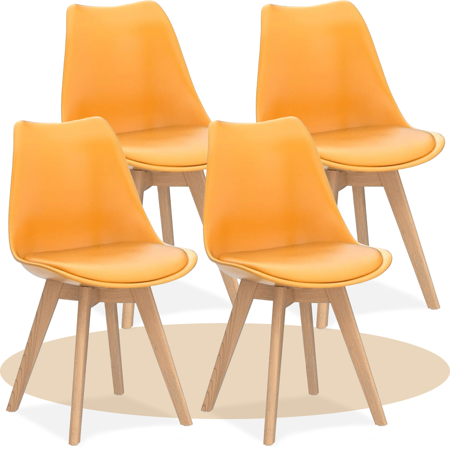 1/2/4/6 Unidad Sillas para Comedor, Sillas para Cocina con Asiento Blando, Tapizado y Patas Resistentes de Madera de Haya, Sillas Nórdicas