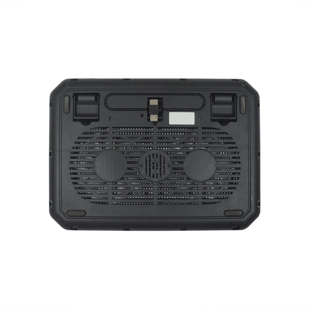 Soporte Portátil con Ventiladores Silenciosos de 14 cm Ideal para Refrigerar la base de tu Portátil y Optimizar su Funcionamiento, Velocidad 1200 + 10% RPM, Altura Ajustable, Conexión USB 2.0, 35 x 26 x 2,5 cm