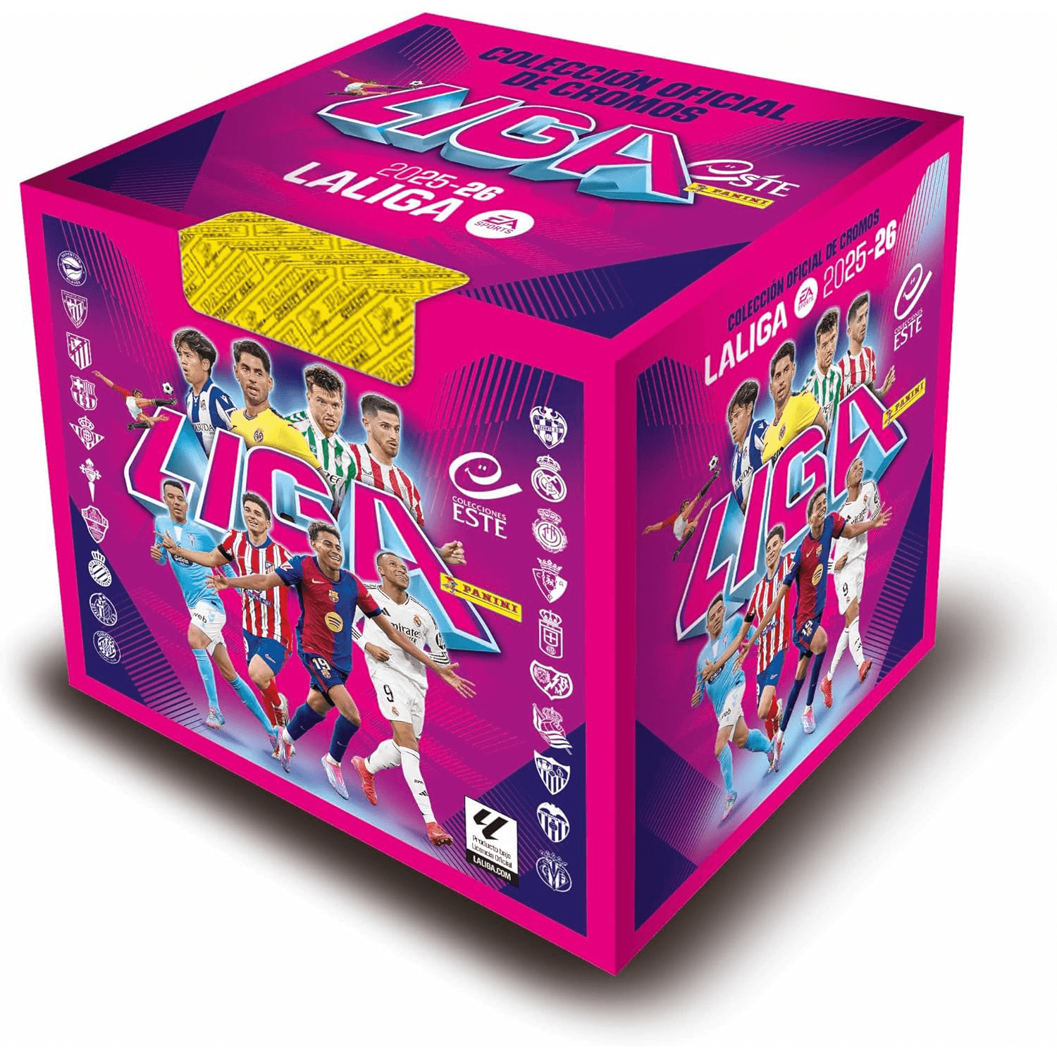 PANINI Caja 50 Sobres de Cromos LaLiga Este 2025-2026, 400 Cromos de Fútbol, Colección Oficial