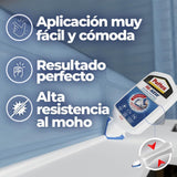 Pattex RE-NEW, Silicona Blanca para Juntas, Juntas Limpias Fácilmente, Silicona Resistente, Sellador de Juntas de Cocina y Baño, 2 x 80ml