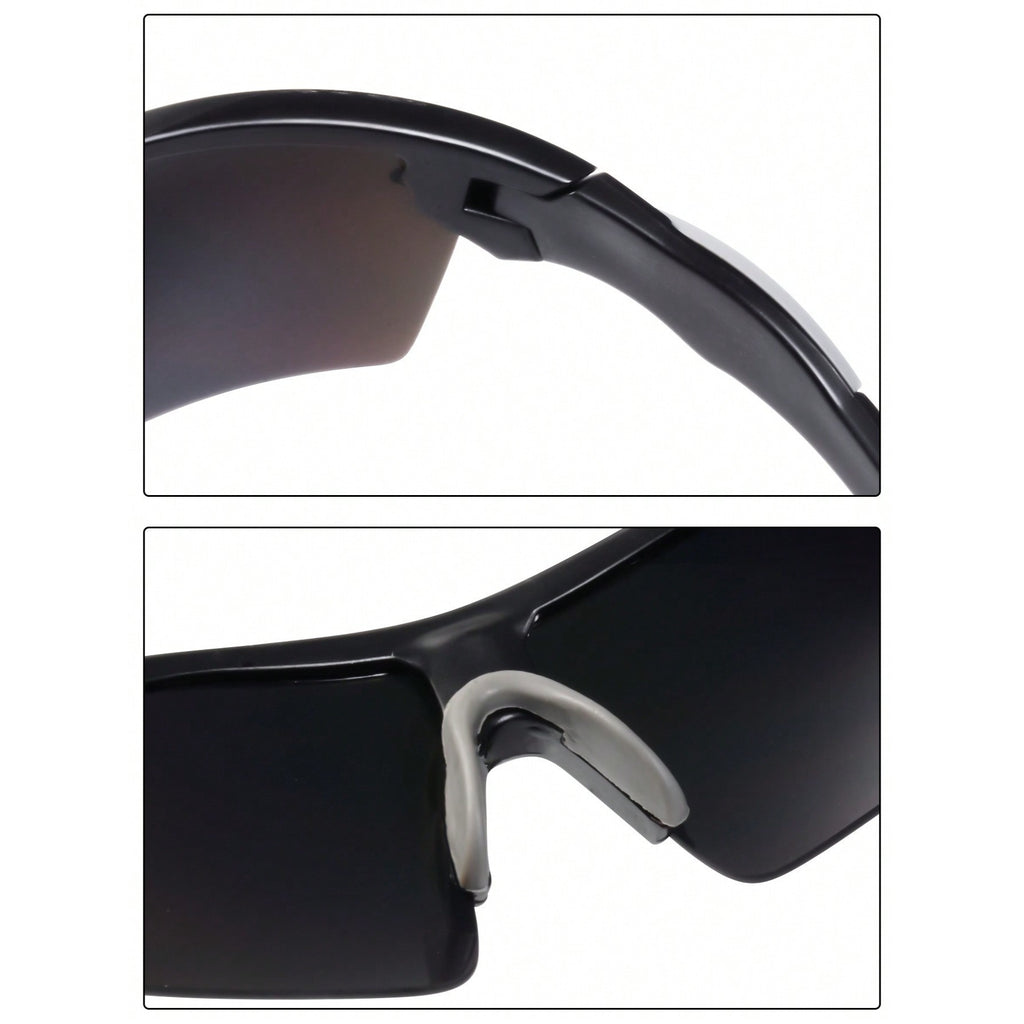 Pack 2 Gafas Ciclismo, Gafas de Sol Deportivas Unisex con Media Montura, Gafas De Sol Polarizados con Máxima Claridad y Protección UV, Minimiza el Deslumbramiento, Resalta los Colores y Brinda a tus Ojos Protección UV, Ideales para Deporte, Conducir
