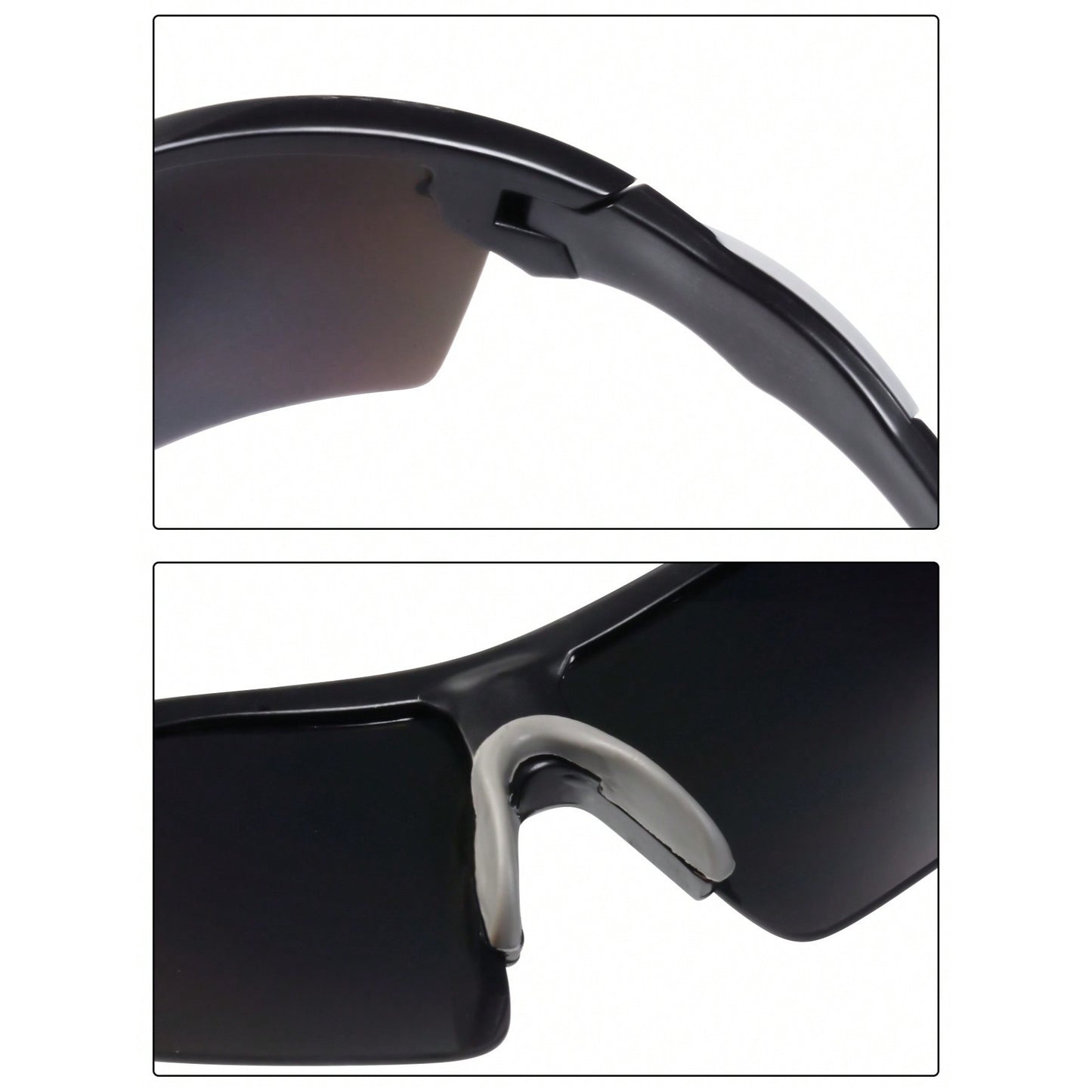 Pack 2 Gafas Ciclismo, Gafas de Sol Deportivas Unisex con Media Montura, Gafas De Sol Polarizados con Máxima Claridad y Protección UV, Minimiza el Deslumbramiento, Resalta los Colores y Brinda a tus Ojos Protección UV, Ideales para Deporte, Conducir