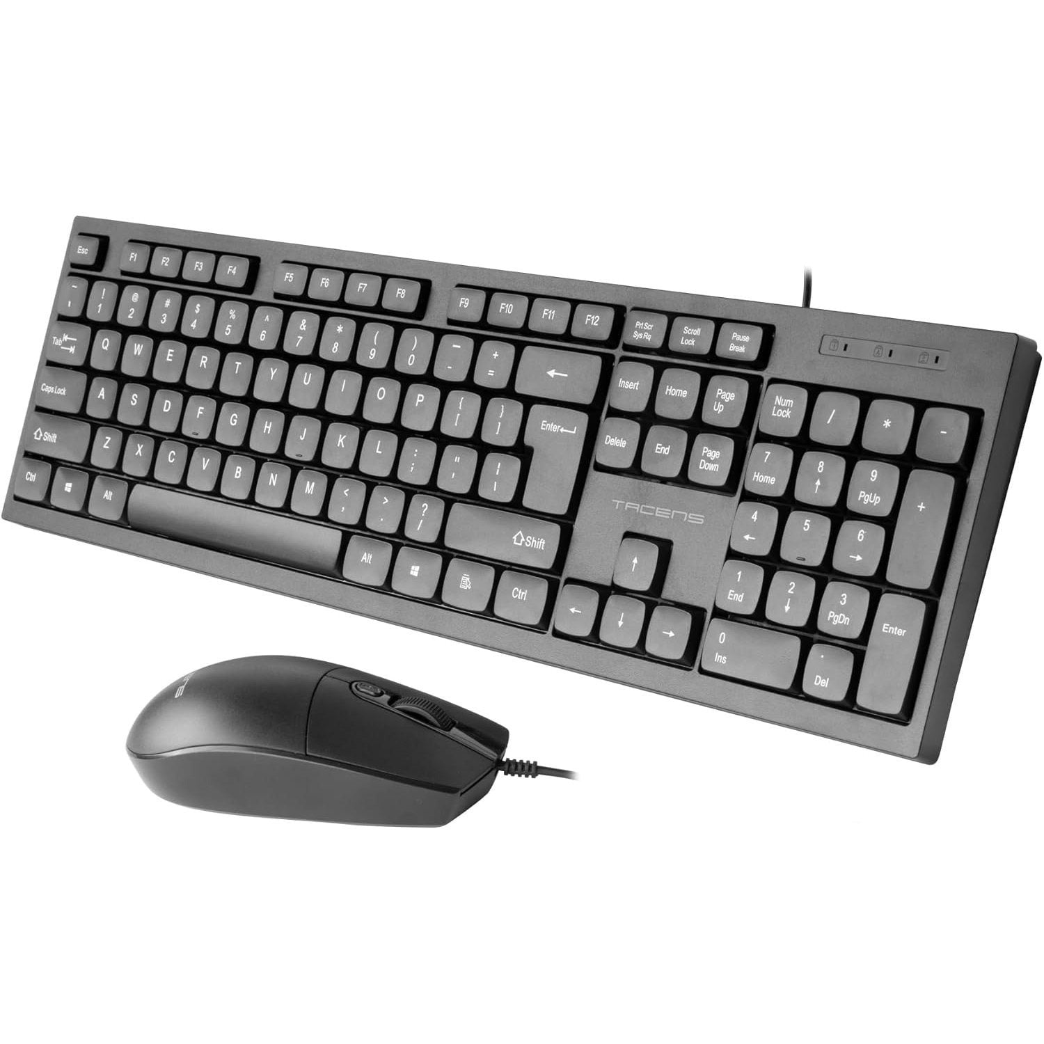 Tacens Anima ACP02, Combo PC, Teclado Full-Format Compacto con Teclas Multimedia y Copilot AI SmartKey, Ratón Óptico 1600DPI 4 Niveles Switches HUANO, Compatible con Windows|Mac|Linux, Español