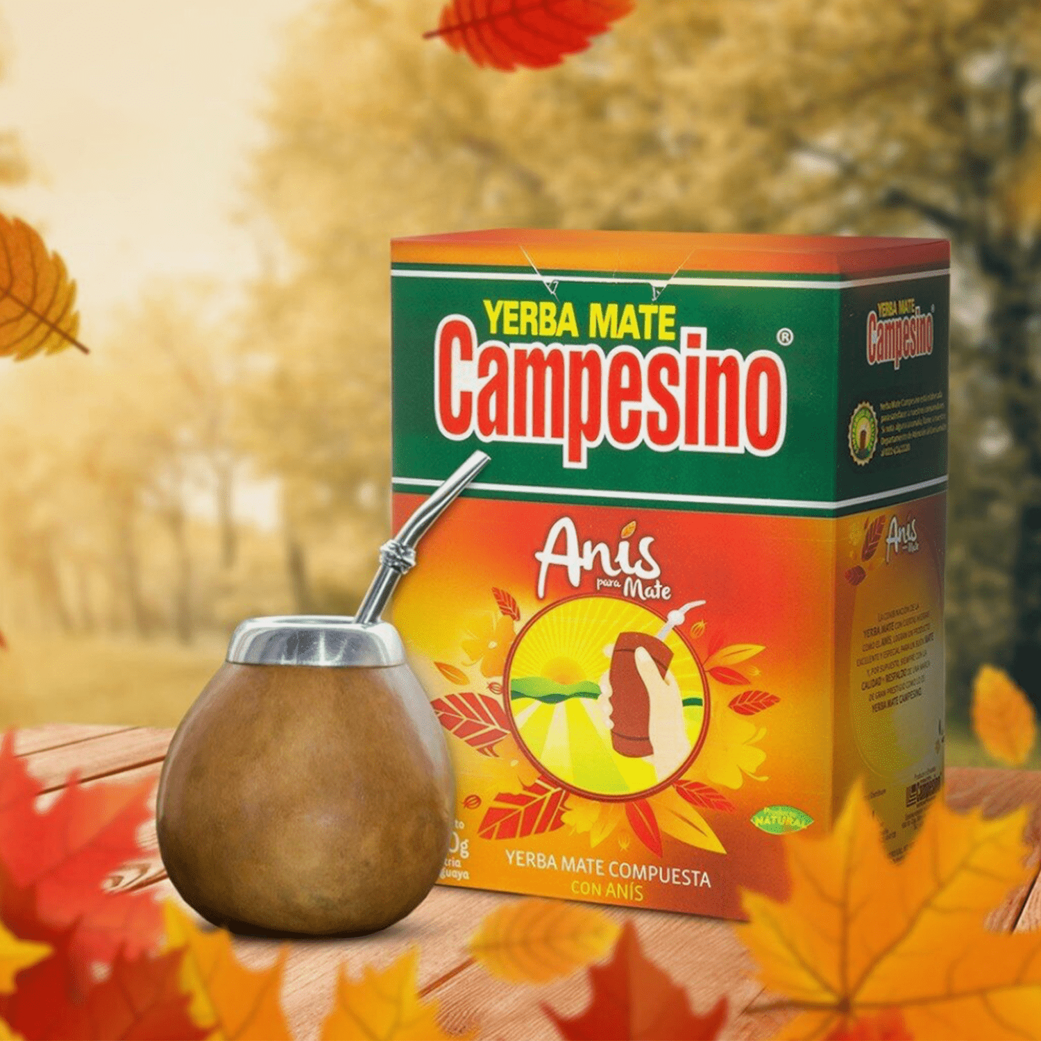 Campesino Yerba Mate, Yerbas para Mate con Sabor a Anís, Té Rico en Vitaminas y Minerales Esenciales, Origen de Paraguay, 500g por Paquete
