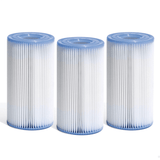 INTEX Pack 3 Cartuchos Filtro Tipo A, Cartuchos de Depuradora, Compatible con Múltiples Modelos, Altura: 20,2 cm, Diámetro Exterior: 11 cm