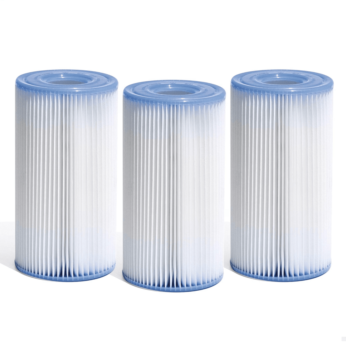 INTEX Pack 3 Cartuchos Filtro Tipo A, Cartuchos de Depuradora, Compatible con Múltiples Modelos, Altura: 20,2 cm, Diámetro Exterior: 11 cm