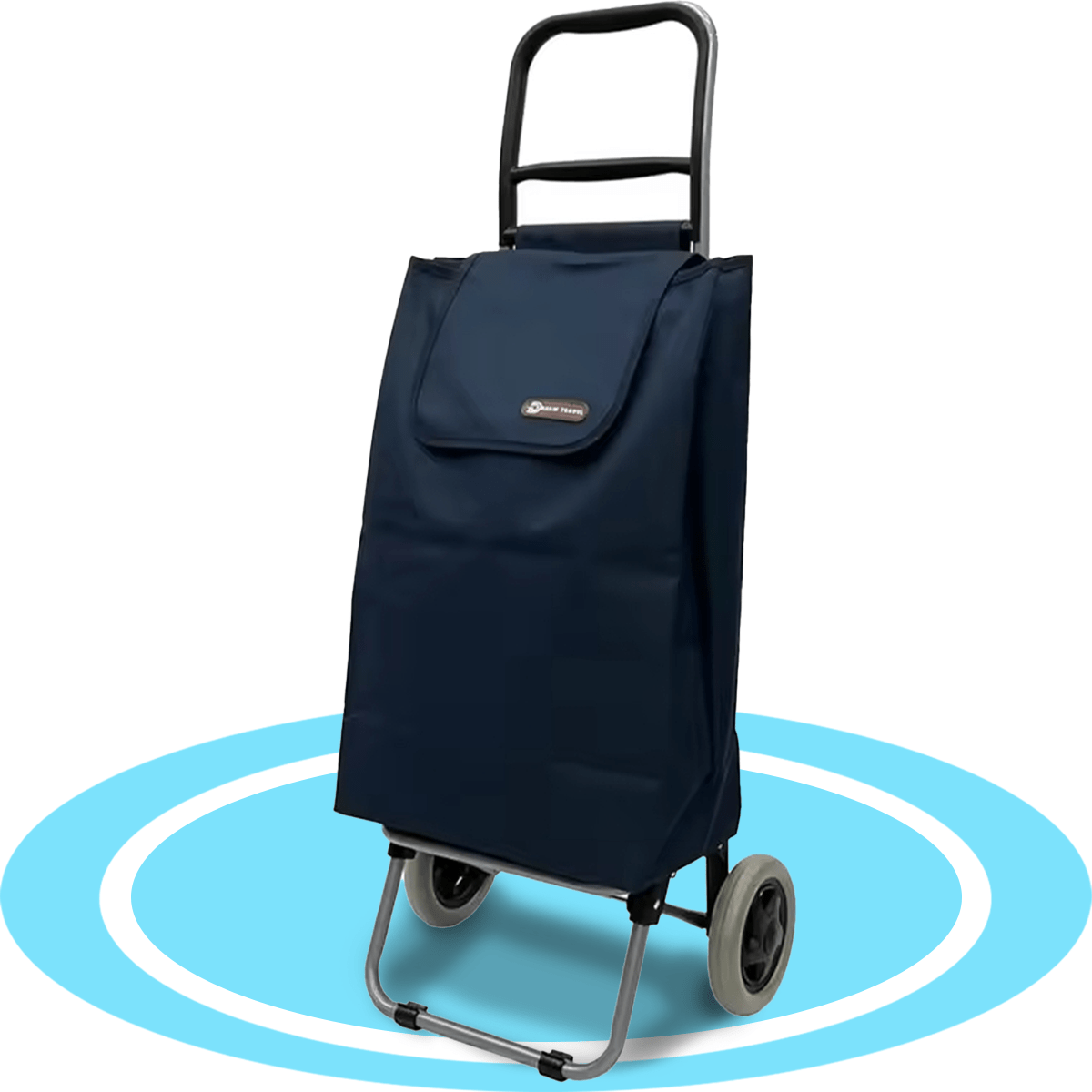 Carro Compra Plegable, Carro Plegable con Ruedas, Gran Capacidad de 40 Litros, 2 Ruedas Grandes Resistentes y Estables, Bolsa Desmontable Facilita Carga y Descarga de tus Compras, Fácil de Limpiar, Alto: 94 cm x Largo: 36 cm x Profundo: 27 cm