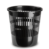 Papelera Redonda Negra, Cubo de Basura Fácil de Limpiar, Diseño Moderno Perfecto para Baños, Oficinas, Cocinas y Dormitorios, Plástico Altamente Resistente, Excelente Capacidad de Almacenamiento Diario