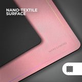 Mars Gaming MMP124, Alfombrilla Gaming 360x260mm, Diseño de Bordes Rainbow, Base Antideslizante de Caucho Natural, Superficie Nanotextil de Alta Precisión, Alfombrilla de Ratón Flexible, Rosa