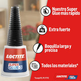 Loctite Super Glue-3 Precisión, Pegamento Transparente de Máxima Precisión, Pegamento Instantáneo Triple Resistente, Adhesivo Universal con Goteo Fácil de Regular, 5g