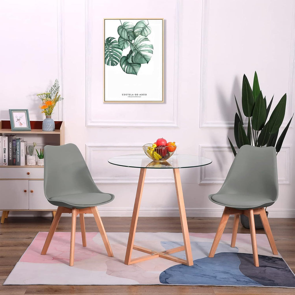 1/2/4/6 Unidad Sillas para Comedor, Sillas para Cocina con Asiento Blando, Tapizado y Patas Resistentes de Madera de Haya, Sillas Nórdicas