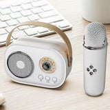 Mini Karaoke Portatil, Altavoz con Micrófono Inalámbrico para Cantar, Efectos de Voz, Ideal para Fiestas