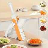 Cortador de Verduras y Patatas, 4 Funciones en 1: Corte en Rodajas, Palitos, Juliana y Cubitos, con Ajuste de Grosor, Cuchillas de Acero Inoxidable, Fácil de Usar y Limpiar, Hecho de Materiales Resistentes, Ahorra Tiempo y Espacio