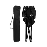 Pack x2 Sillas Plegables Camping con Respaldo y Apoyabrazos para Exterior, Acampada, Pescar y Picnic de 50 x 50 x 80 cm, Resistente y Compacta, Soporta hasta 120kg, Negro