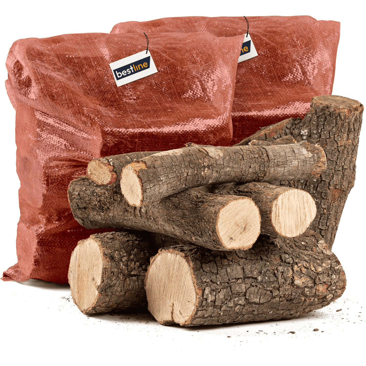 Leña para Estufas Seca de Encina Cortada en Troncos Medianos, Leña Chimenea. Astillas de Madera de Pino, Madera Seca Natural para Barbacoa, Chimenea, Caldera y Estufa