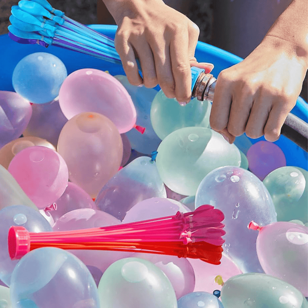 111 Globos de Agua de Llenado Rápido, Llenado Rápido en 60 Segundos ideal para Jardín, Piscina y Fiestas, Autosellado sin Nudos