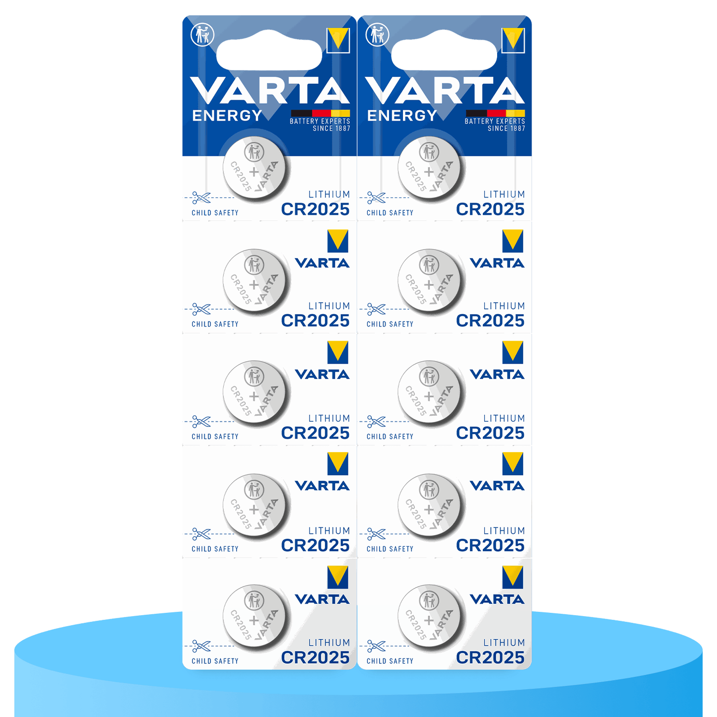 Pilas Boton CR2025 de Litio de Alto Rendimiento, Larga Duración, Ideal para Relojes, Controles Remotos, Calculadoras, Básculas, Audífonos, Juguetes y Otros Dispositivos Pequeños - VARTA