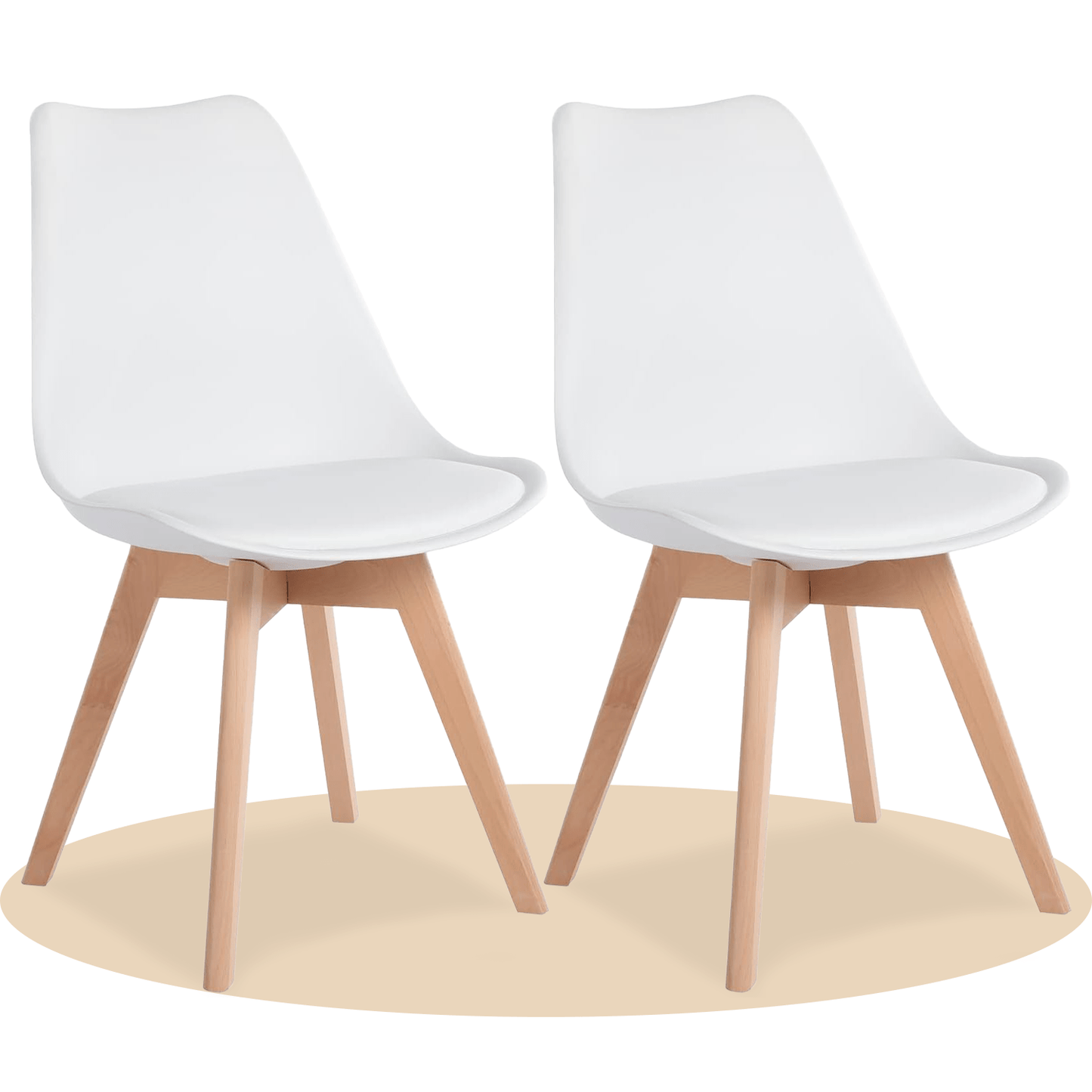 1/2/4/6 Unidad Sillas para Comedor, Sillas para Cocina con Asiento Blando, Tapizado y Patas Resistentes de Madera de Haya, Sillas Nórdicas
