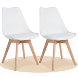 1/2/4/6 Unidad Sillas para Comedor, Sillas para Cocina con Asiento Blando, Tapizado y Patas Resistentes de Madera de Haya, Sillas Nórdicas