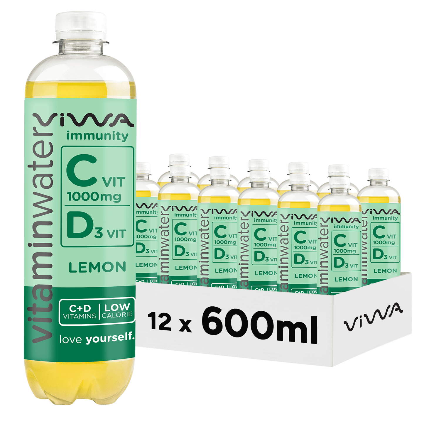 VIWA VitaminWater & Tea, Bebidas Refrescantes con Vitaminas y Minerales, 600ml, Pack de 12