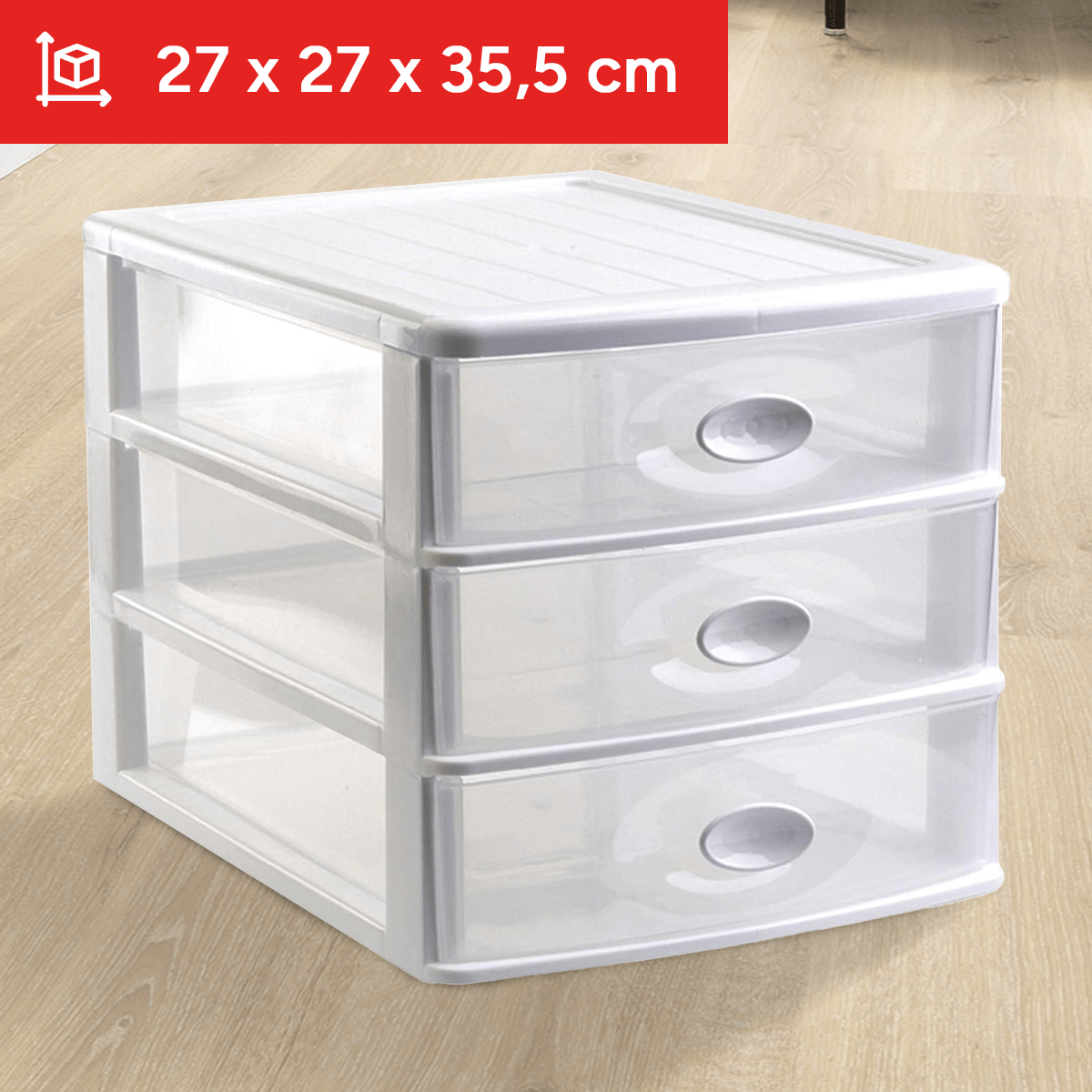Cajonera Plastico, Organizador de Cajones, Cajones de Almacenamiento de Plástico Transparente, Cajonera de Escritorio, Organizadores Apilables e Impermeables para Ropa, Zapatos, Juguetes y Objetos, Cajas de Clasificación Resistentes