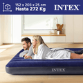 INTEX Colchón Hinchable, Colchon Inflable, Rápido Hinchado, Alta Resistencia con Extra de Firmeza, Comodidad y Durabilidad, Apto para Interior y Exterior, Hecho de Miles de Fibras de Poliéster que no se Estiran ni por el Tiempo ni por el Uso